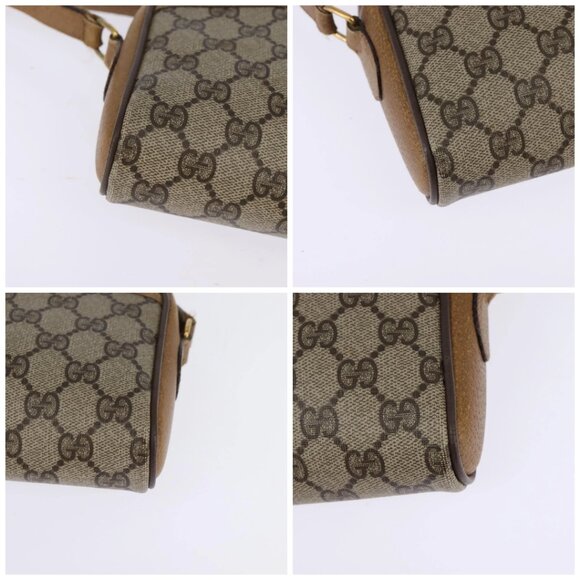 GUCCI GG Supreme Web Sherry Line Shoulder Bag PVC Beige 116 02 089 Auth 148264 - Picture 14 of 16